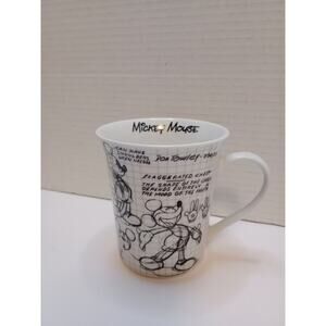 Disney Mickey Mouse Sketch Book Mug 2008 Coffee Tea Cups Ceramic